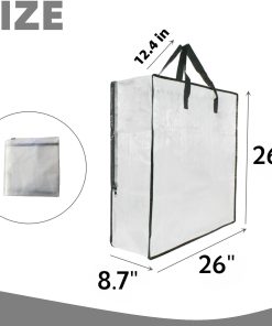Alternative view of 5 Pack Moving Bags. Wreath Storage Bag. Garland Container. Clear Storage Bags with Handles and Zippers Moving Bag for College Carrying. Bedding. Toys Organizer. Under the Bed Storage