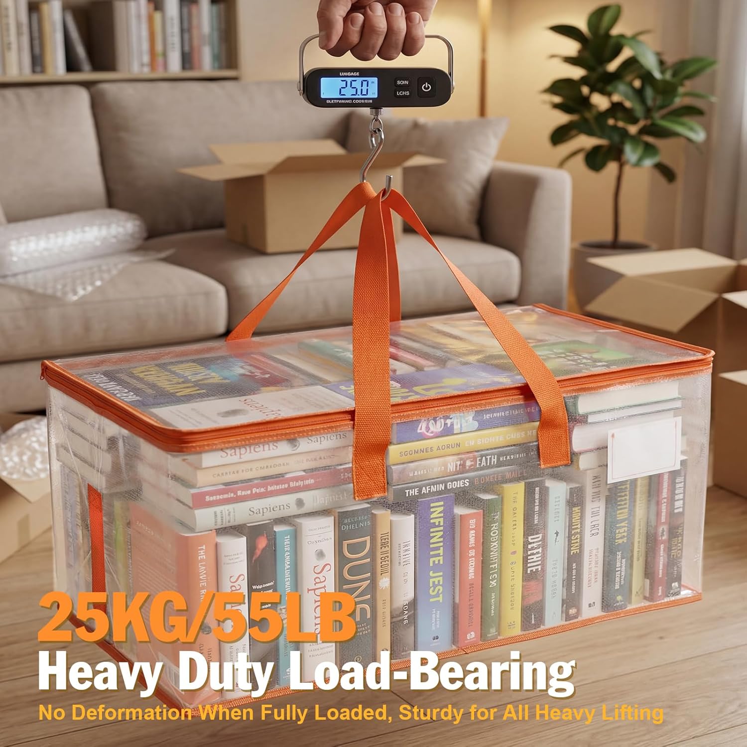 KYODOLED 10-Pack Clear Moving Bags Heavy Duty Extra Large. Storage Totes with Reinforced Handles. Zippers & Label Pocket. Transparent Packing Containers for College Dorm. Clothes. Bedding. Toys - Image 5